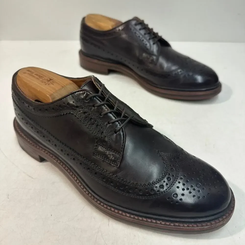 VGUC Grant Stone x J. Crew Ludlow Longwing Wingtip Derby Bench Made Brown 7.5 D